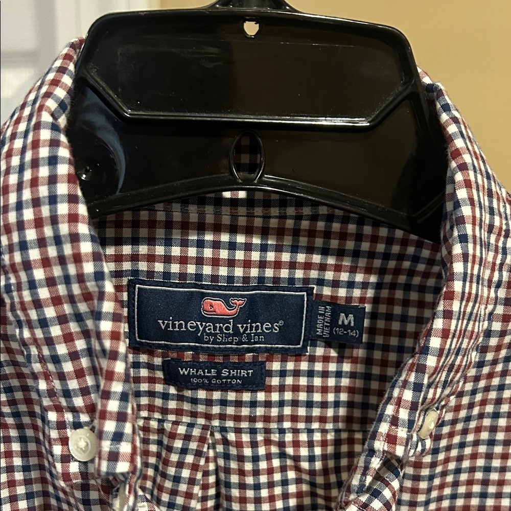 Vineyard Vines Boys Plaid Shirt - Red, Blue, and White